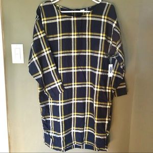 NWT Old Navy Plaid Shift Dress